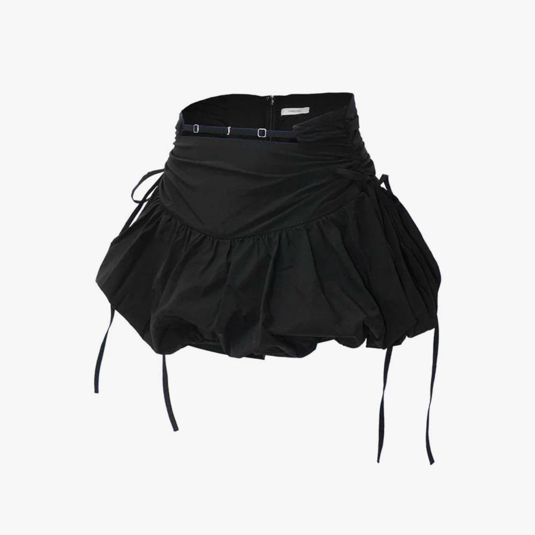 スカート Theredthread S strap balloon skirt black