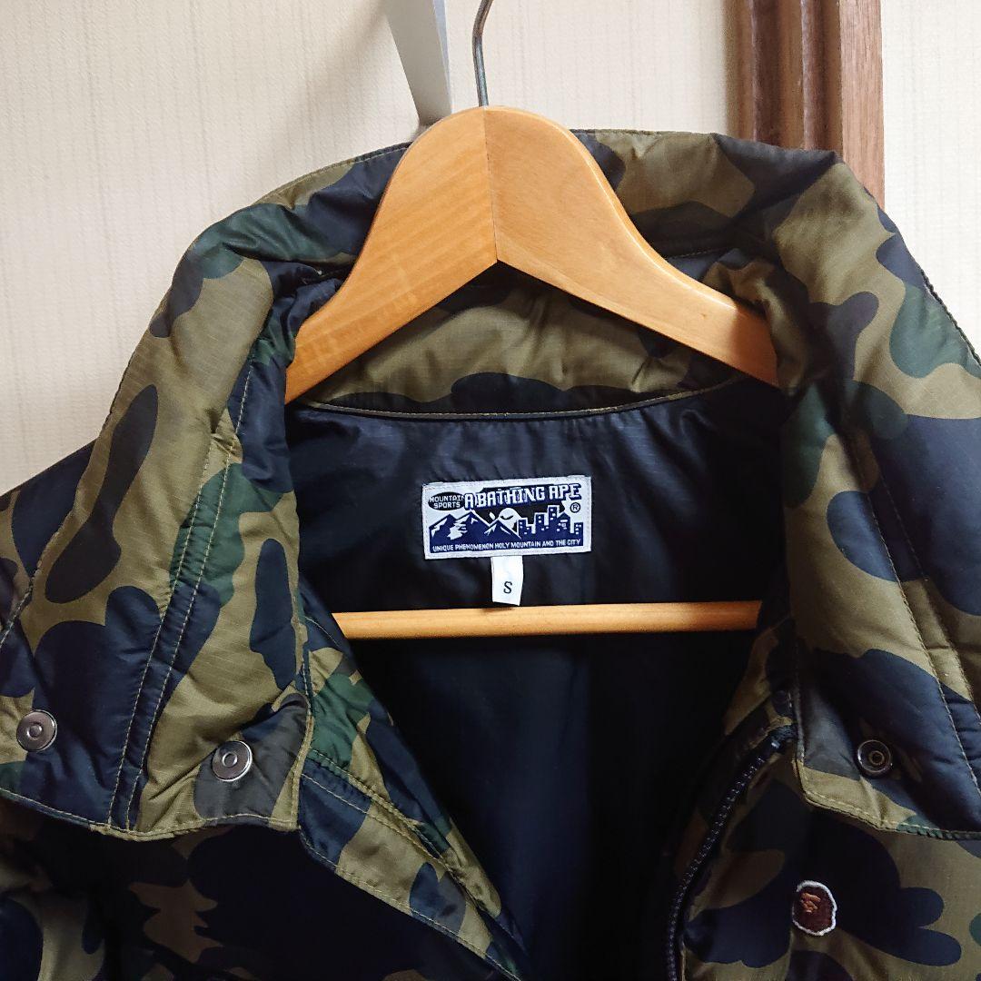 アベイシングエイプ ダウンジャケット カモフラ迷彩 S
