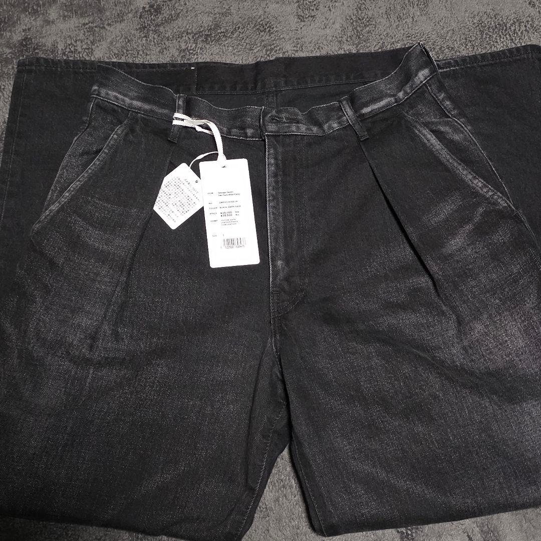 別注 Selvage Denim Two Tuck Wide Pants