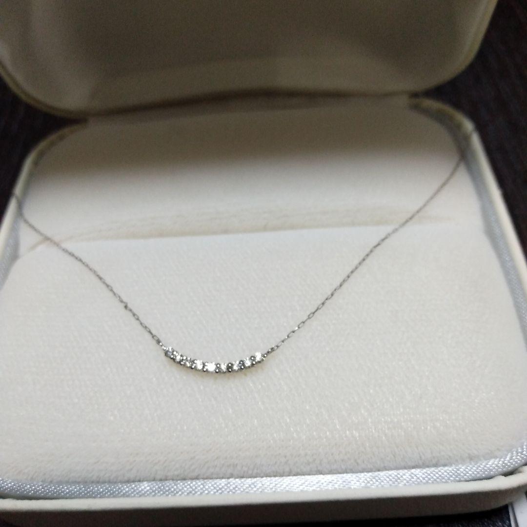 PT900 ダイヤモンド 0.1ct ハーフエタニティネックレス