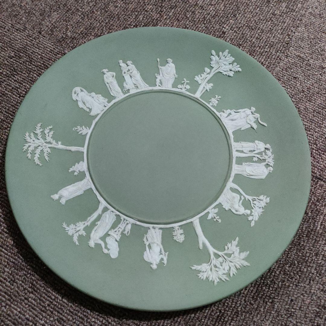 HIそ　アンティーク　　ジャスパーウェア　飾り皿　プレート