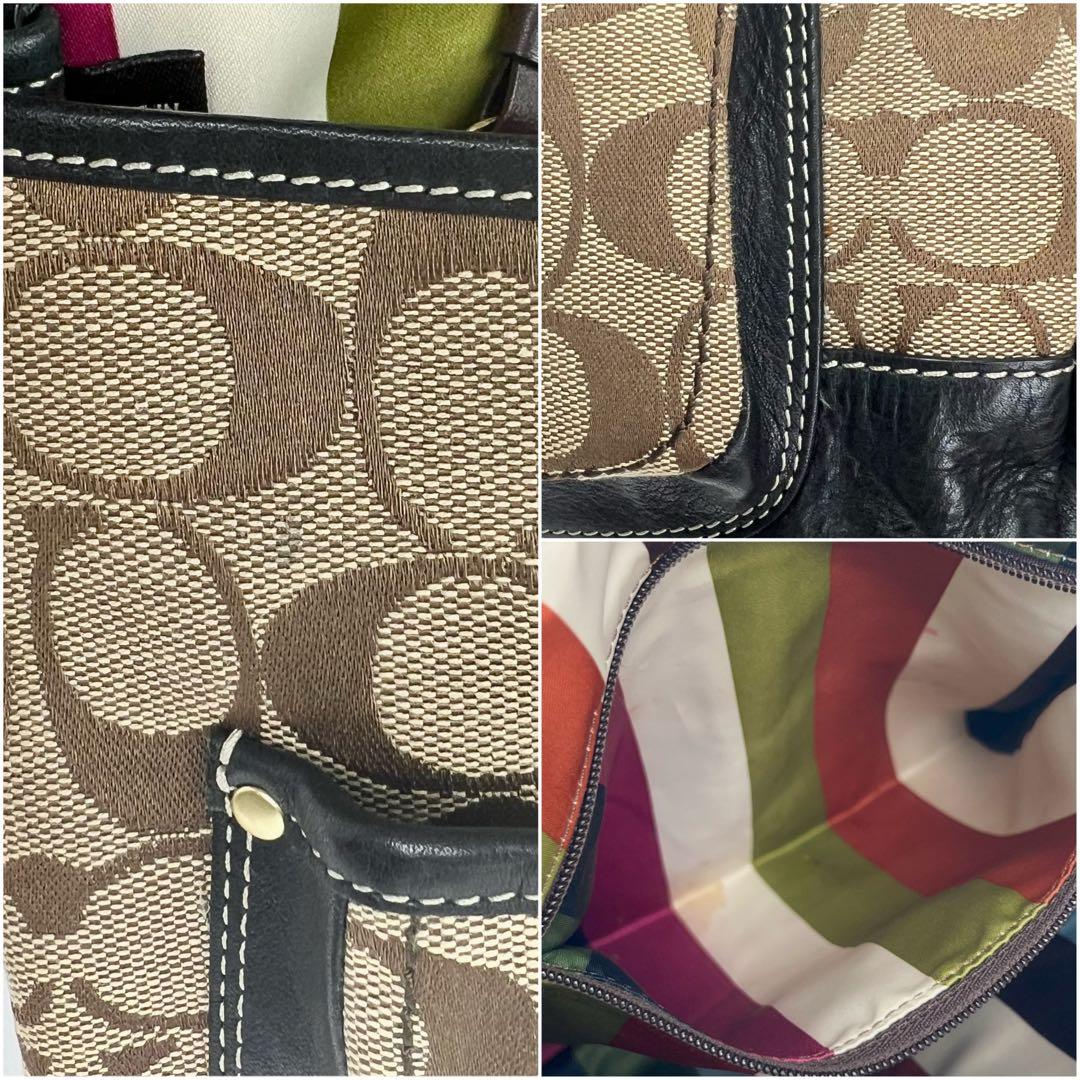 COACH ショルダーバッグ レガシー シグネチャー ターンロック ベージュ