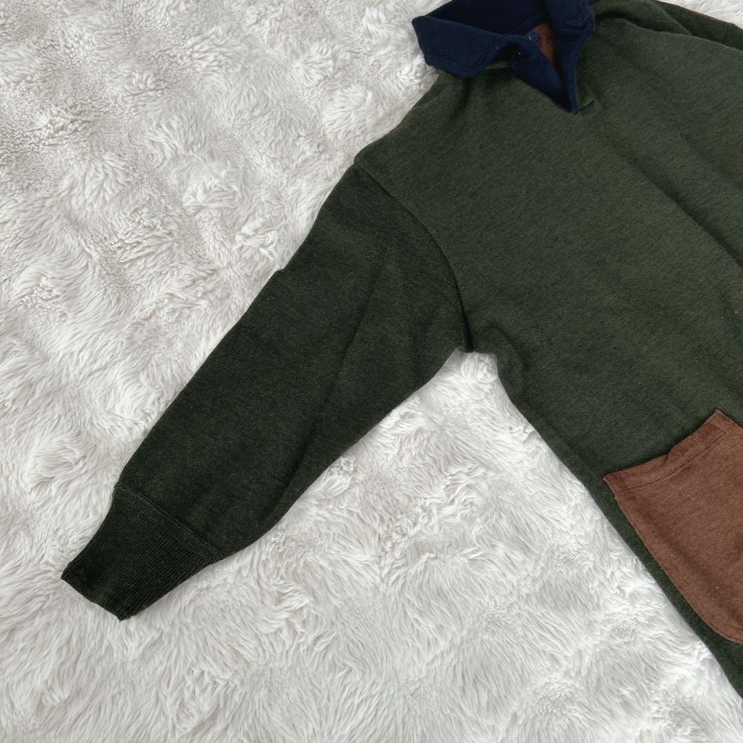 45R★SDL 度詰USモーのニットソードレス ニット　ワンピース　カーキ