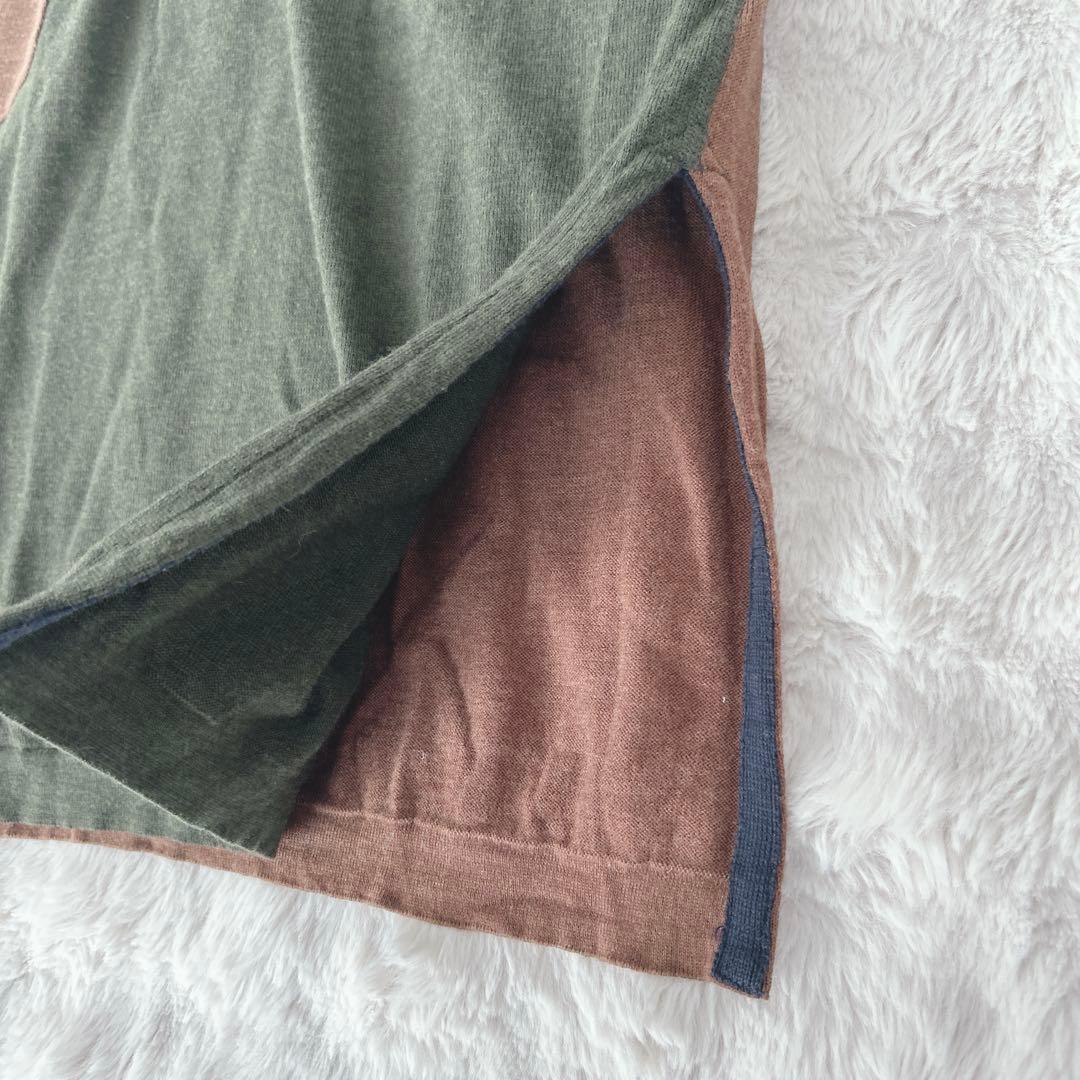 45R★SDL 度詰USモーのニットソードレス ニット　ワンピース　カーキ