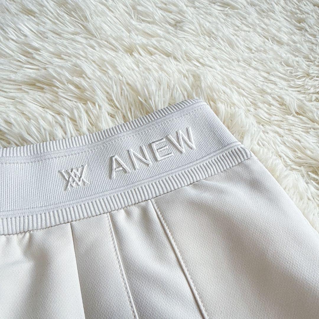 【アニューゴルフ】美品 プリーツスカート ホワイト Lサイズ レディース