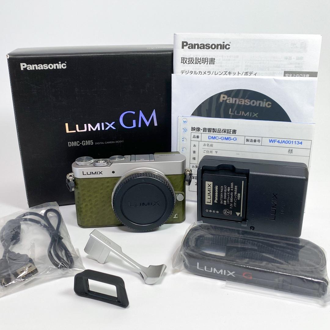【美品】Lumix GM5 緑 Body / COTTA製サムレスト等 他付属