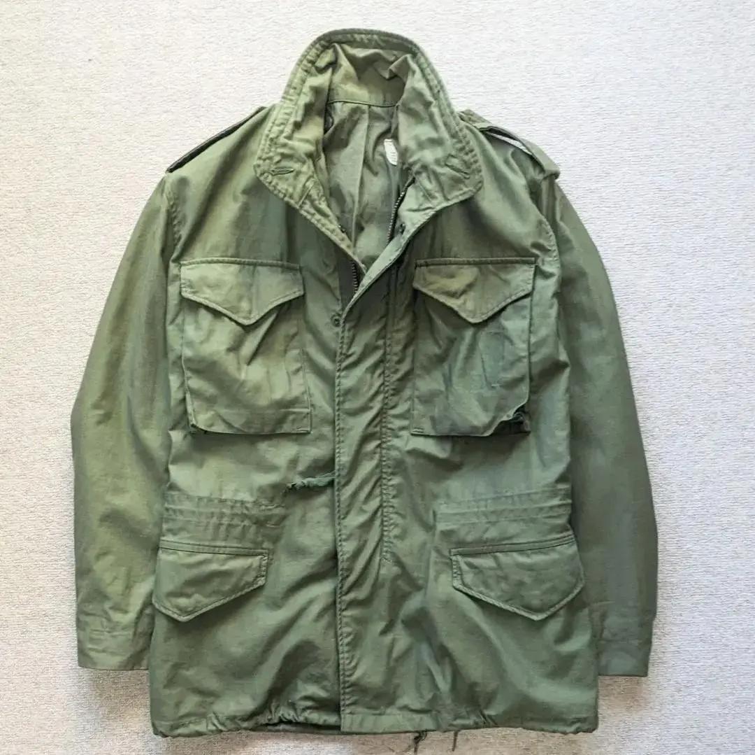 希少 72年製 米軍実物 M-65 2nd-3rd移行期 ブラスジップ S-R