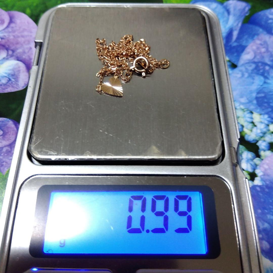 agete K10PG ハートモチーフネックレス 美品(お値下げ不可)