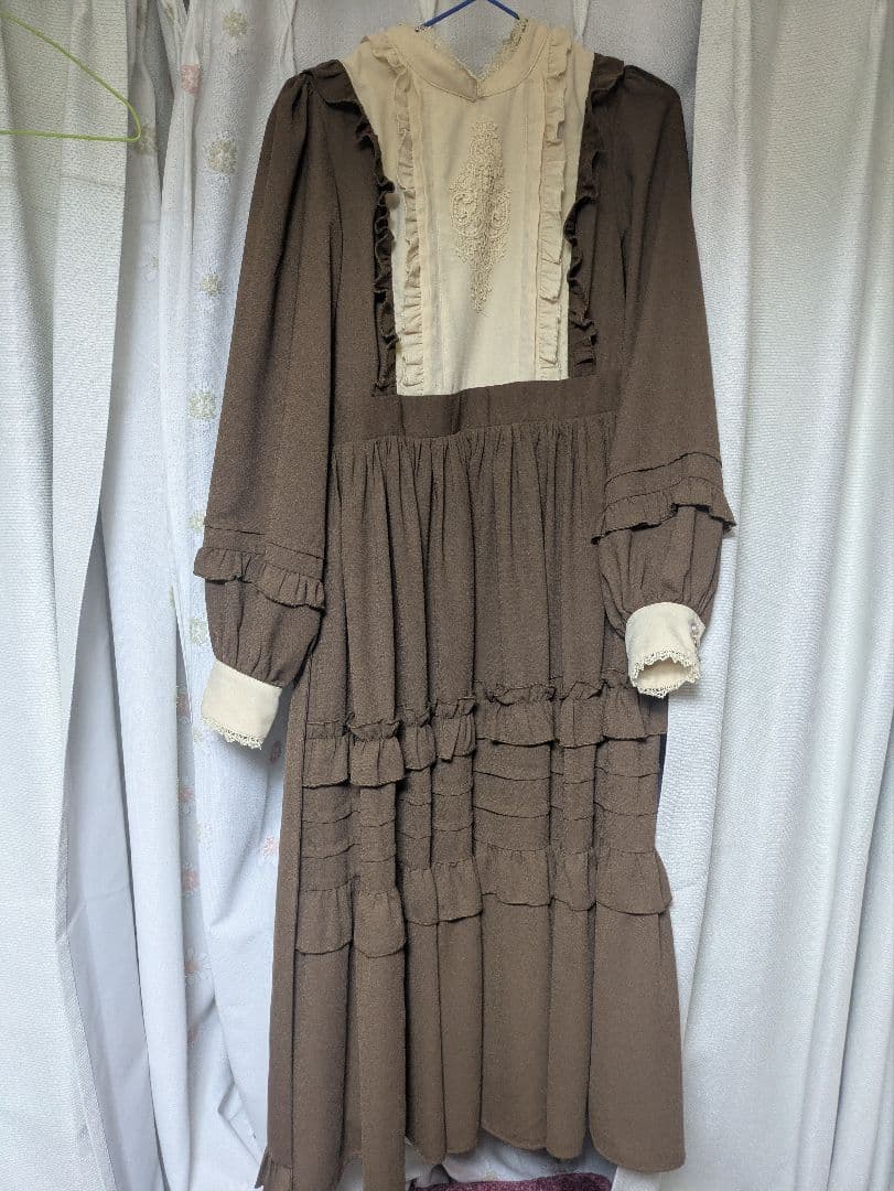 axes femme kawaiiアンティークドールワンピース 茶