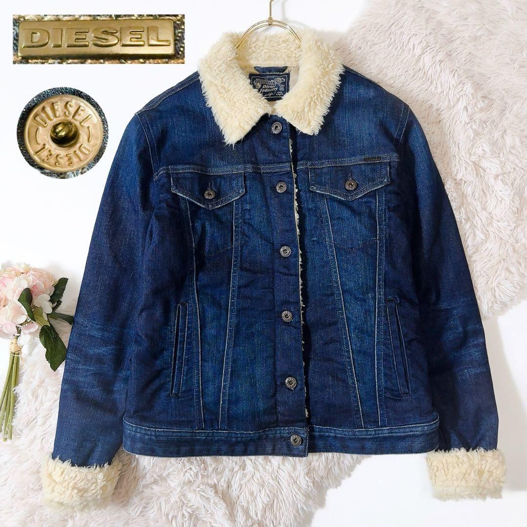 美品ꕥDIESEL INDUSTRY ディーゼル デニム ボアジャケット M