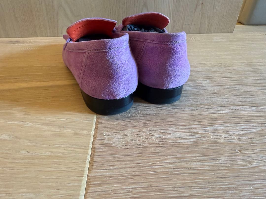 Oimocandyフリンジ付きスエードモカシン パープル