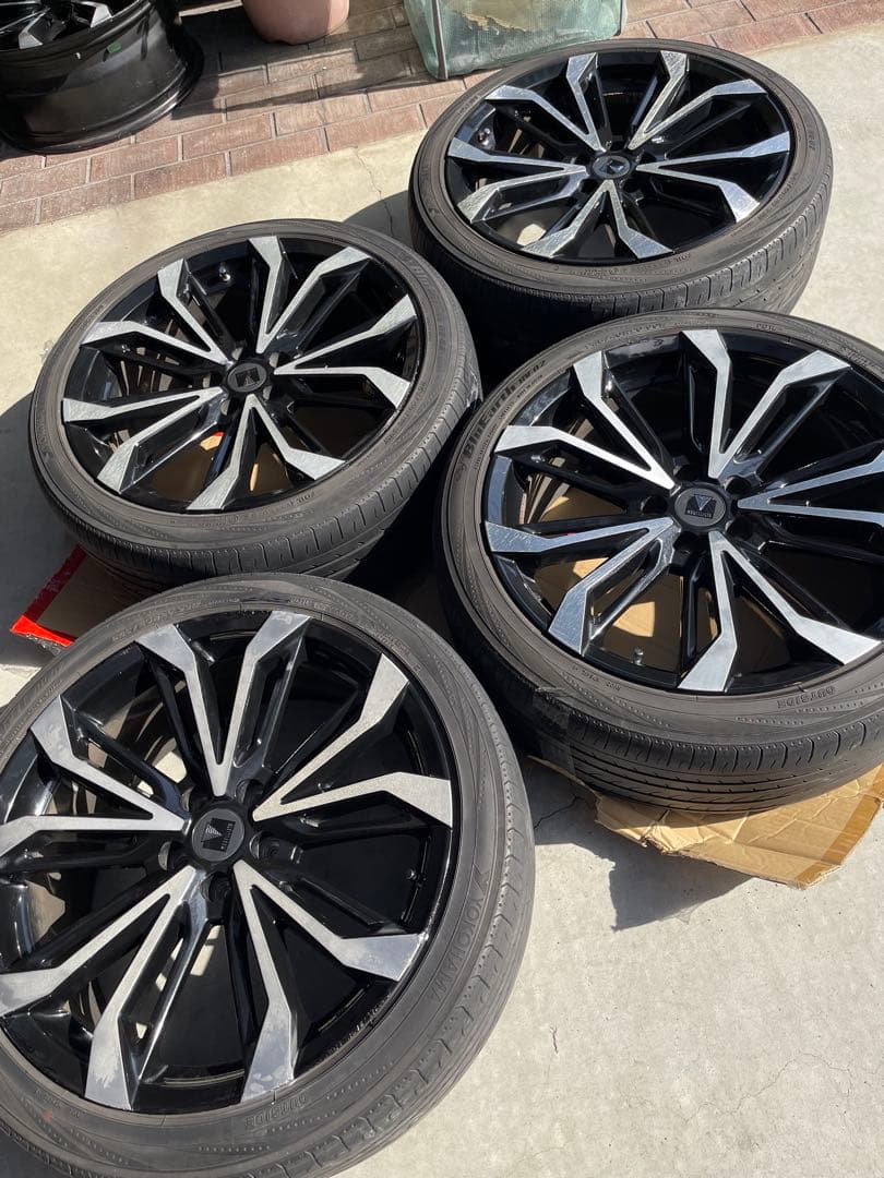 モデリスタホイール一式センターキャップ付き全てガリ傷修正済み修正跡少しあり