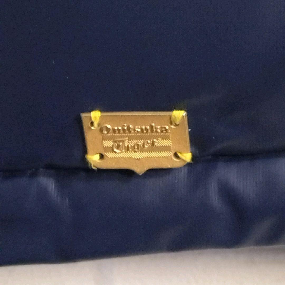 オニツカタイガー★フードロゴ 金プレート モコモコ ダウンベスト ネイビー XL