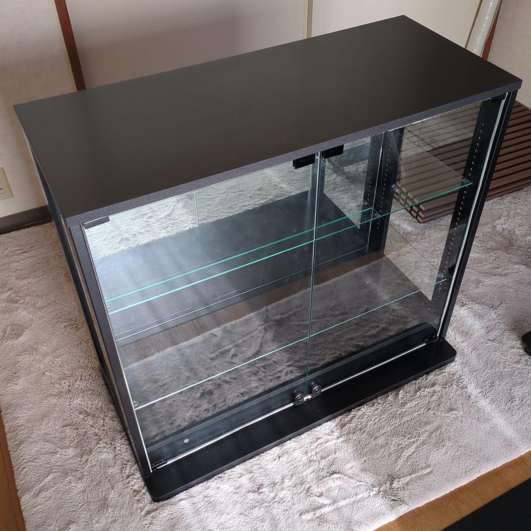 地球家具 コレクションケース DIO ワイド ロータイプ 背面ミラー付き