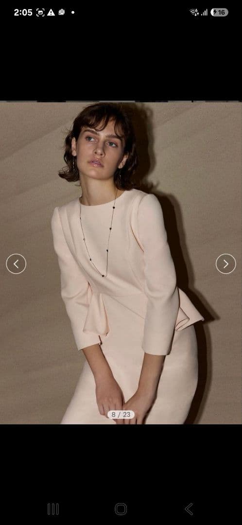 CELFORD セルフォード ロングスリーブペプラムタイトワンピース34