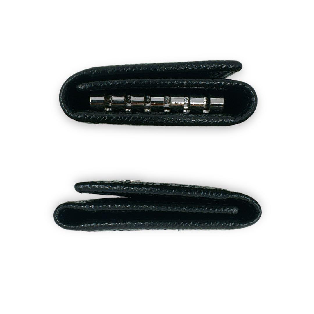 ブルガリ マン キーケース 282234 レザー ブラック 6連フック ブランド