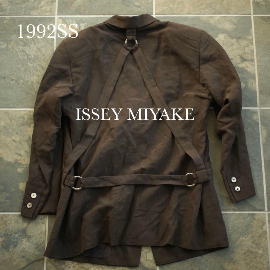 92ss イッセイミヤケ シルク トライアングル リング ジャケット 90s
