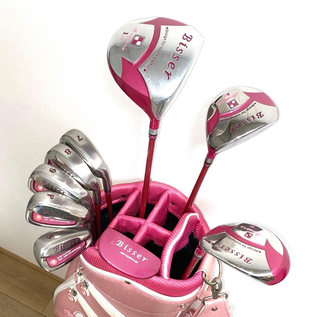 Bisserレディース用ゴルフクラブ フルセット☆初心者 女性右利き用 バッグ付