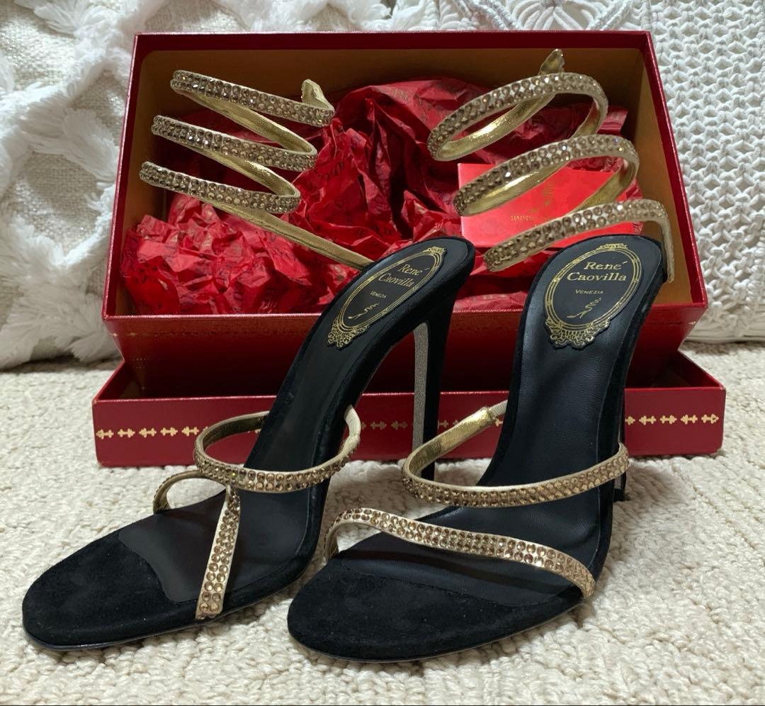 RENE CAOVLLA スネークサンダル