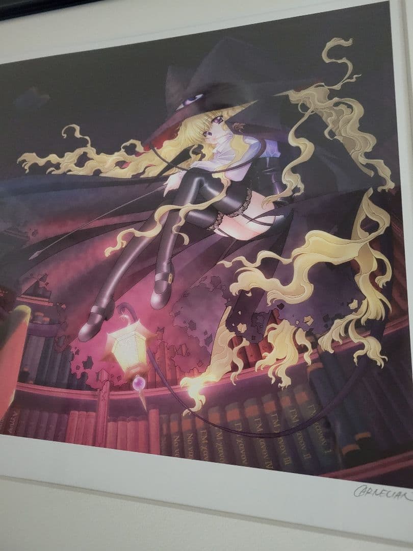 CARNELIAN　版画　「闇と帽子と本の旅人」直筆サイン入り