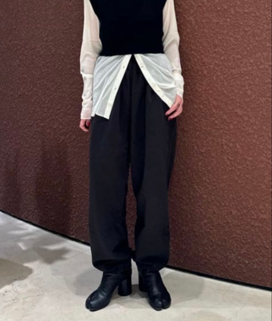 ＜6(ROKU)＞コットンウラケ ギャザーパンツ 25FW