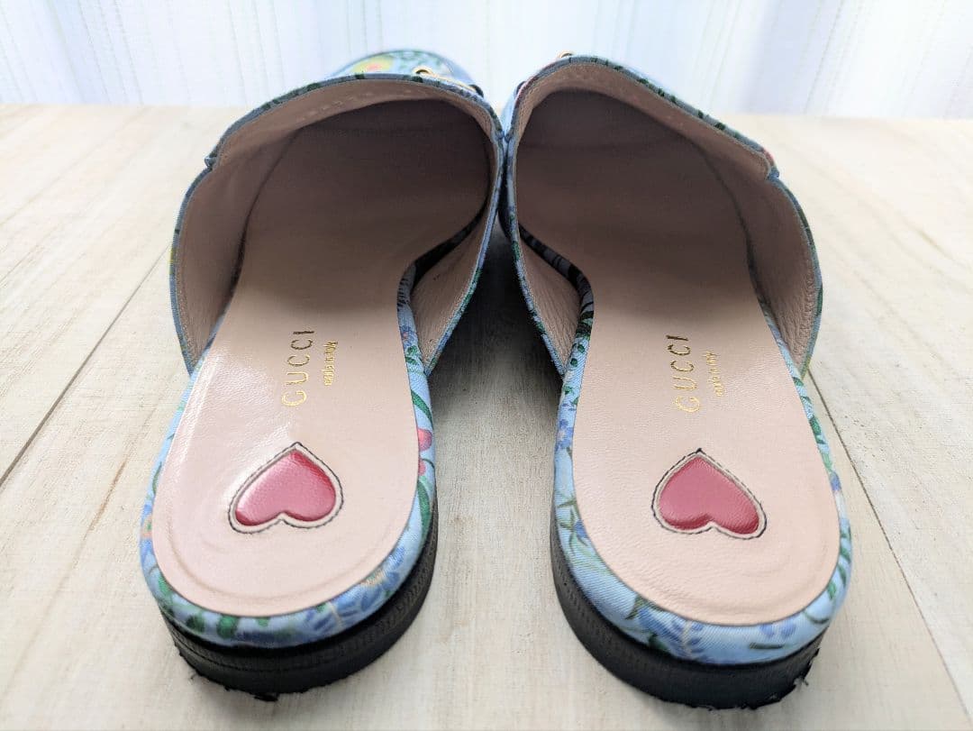 S*K様 値下げ❤❤ Gucci 432773 フラワープリント ミュール/スリ