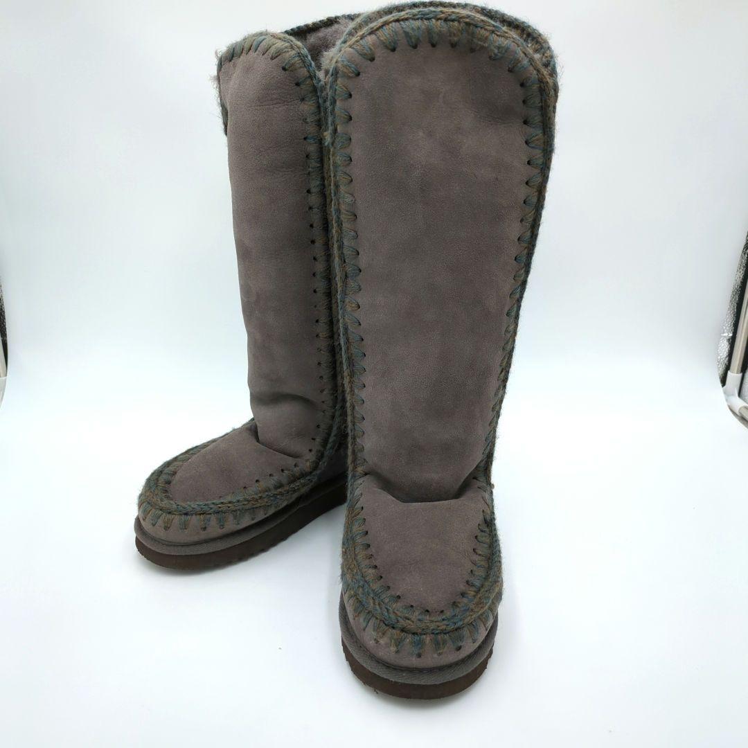 美品　MOU ムー　エスキモーブーツ　ムートンブーツ　ロングブーツ　37