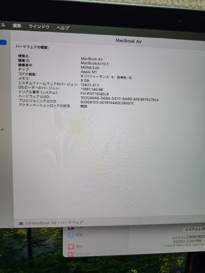 MacBook本体 Macbook Air 2020 M1 8GB/256GB