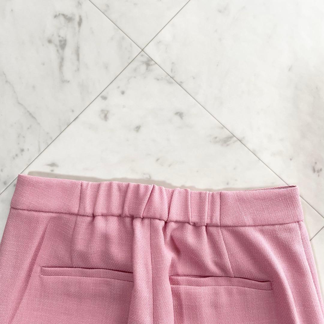 新品　ANAYI アナイ　ライトスラブフレアクロップドパンツ　ピンク　36