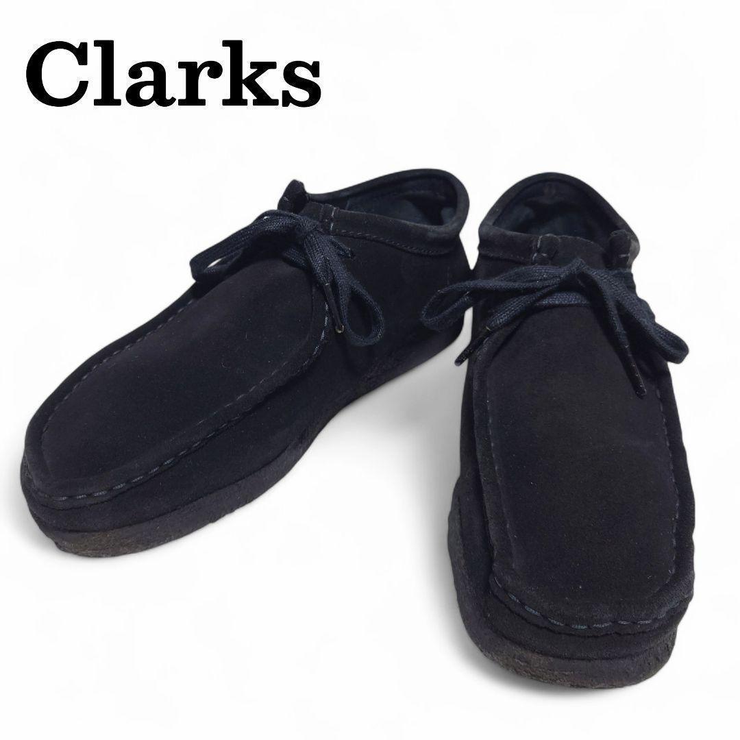 Clarks クラークス ワラビー 黒 スエード モカシン UK9 27cm