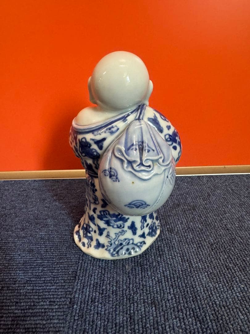 1963 染付青花　布袋様　七福神　置物