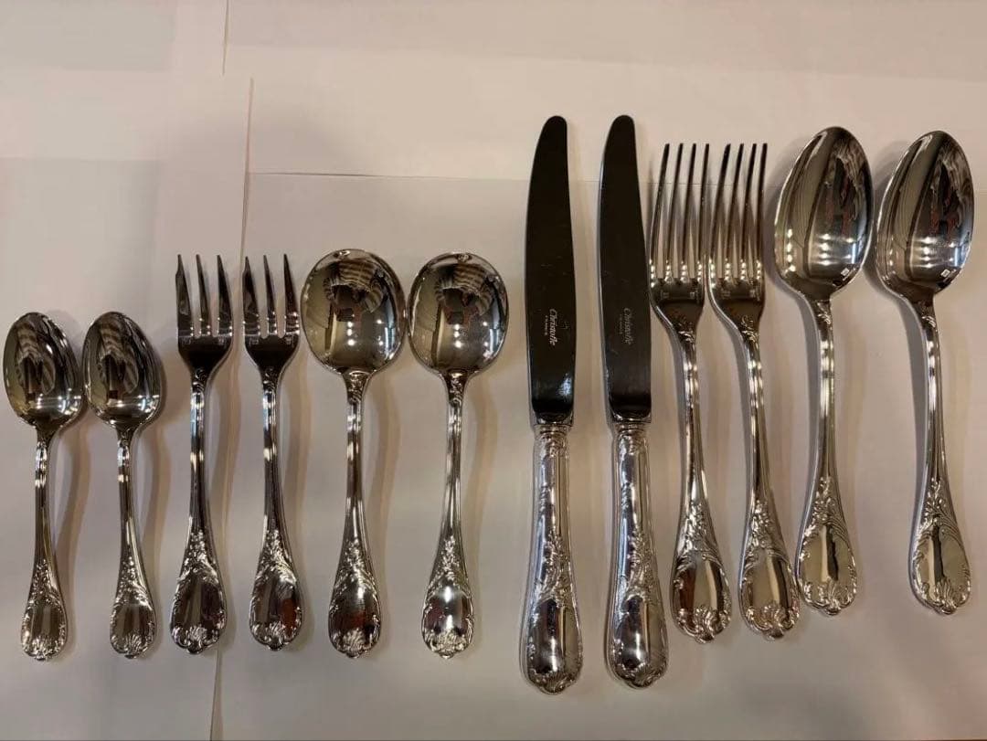 【美品】Christofle クリストフル カトラリー6本セットx 2組