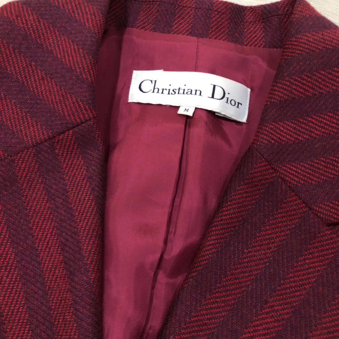 Christian Dior テーラードジャケット ストライプ M