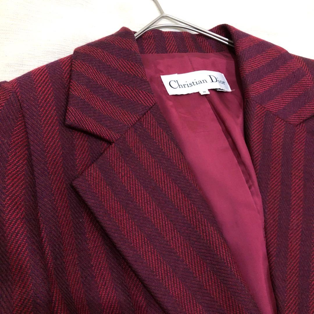 Christian Dior テーラードジャケット ストライプ M