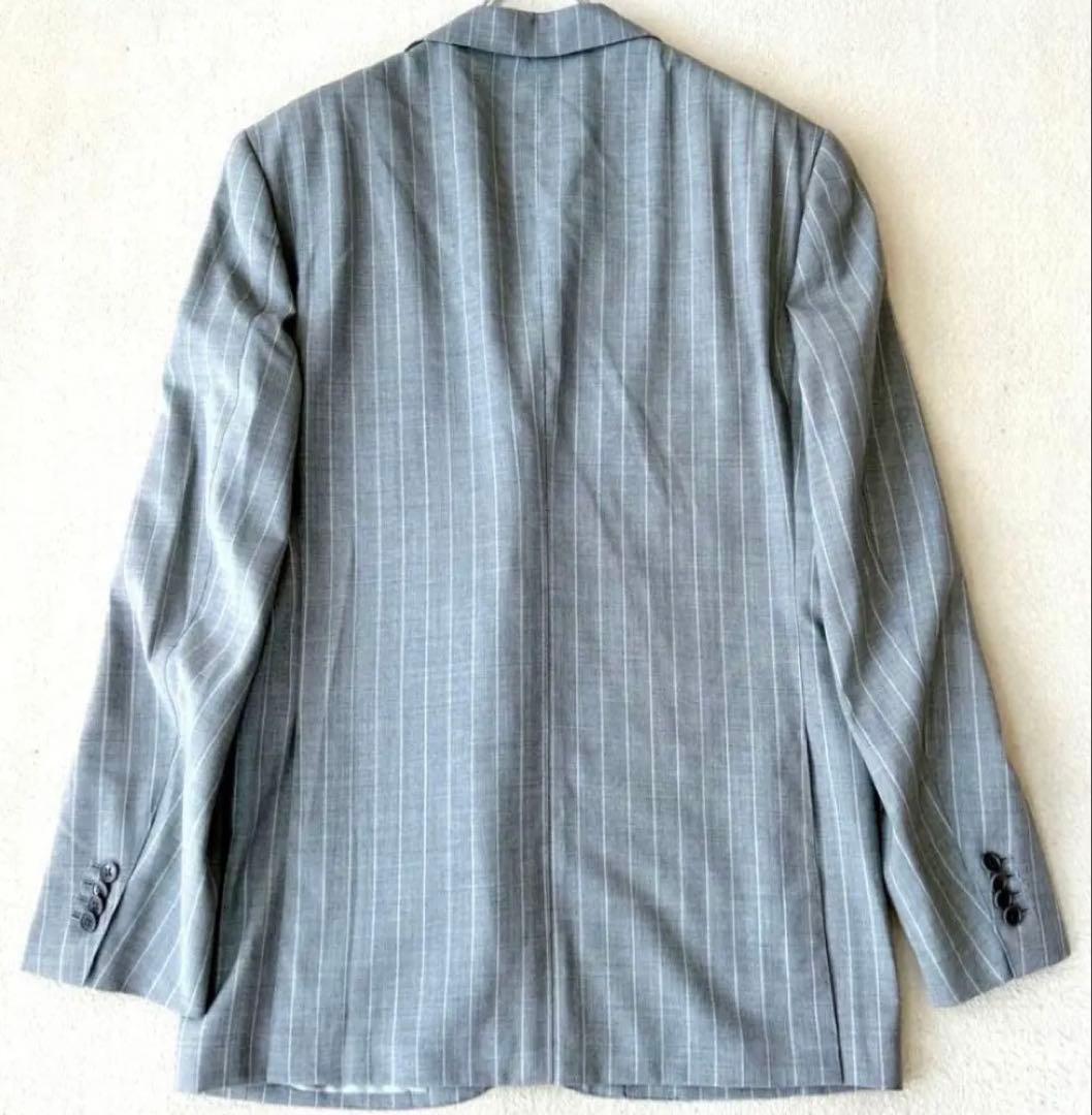 【SALE】極美品BEAMS F スーツ ストライプ グレー 日本製