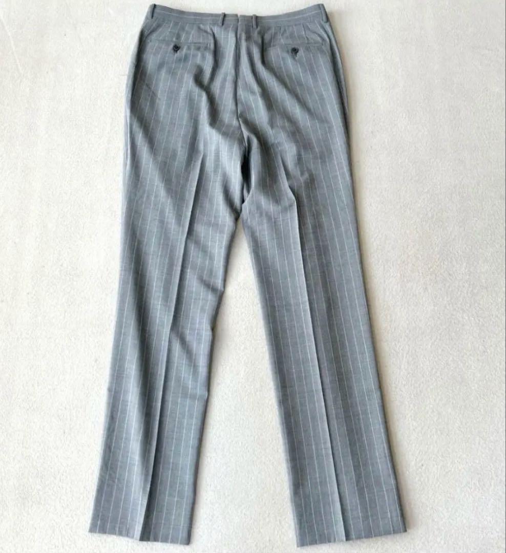 【SALE】極美品BEAMS F スーツ ストライプ グレー 日本製