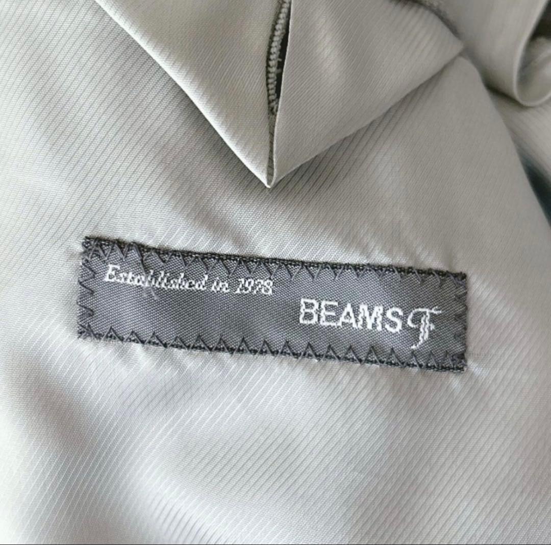 【SALE】極美品BEAMS F スーツ ストライプ グレー 日本製