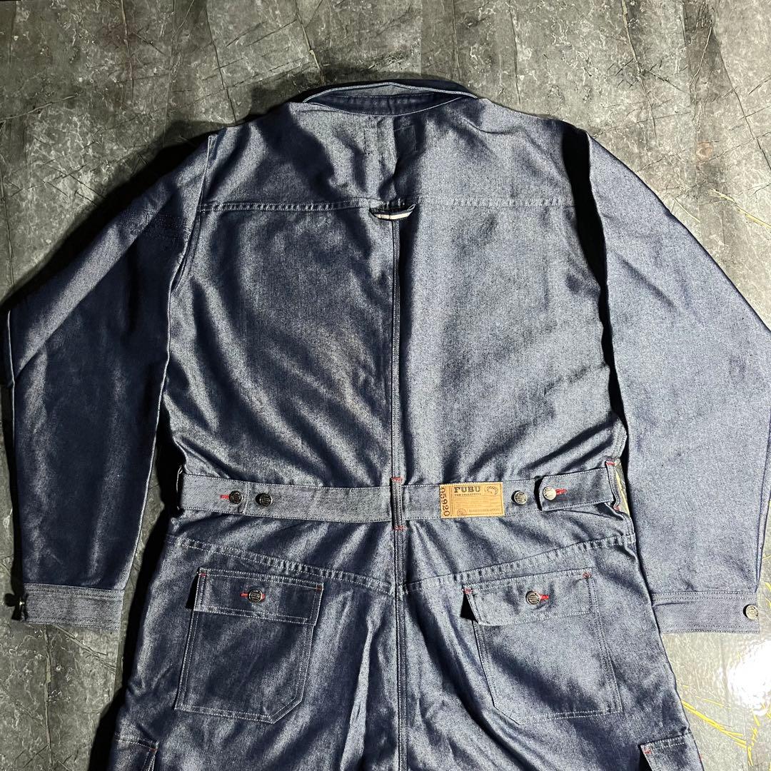 ☆レア☆ fubu 90s デニム オーバーオール 光沢 B系 ジャケット