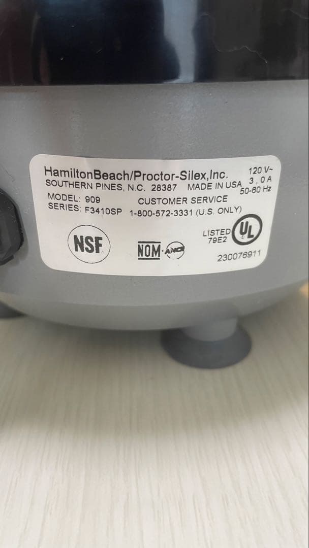 【動作良好】ハミルトンビーチ バーブレンダー model909 ミキサー 業務用