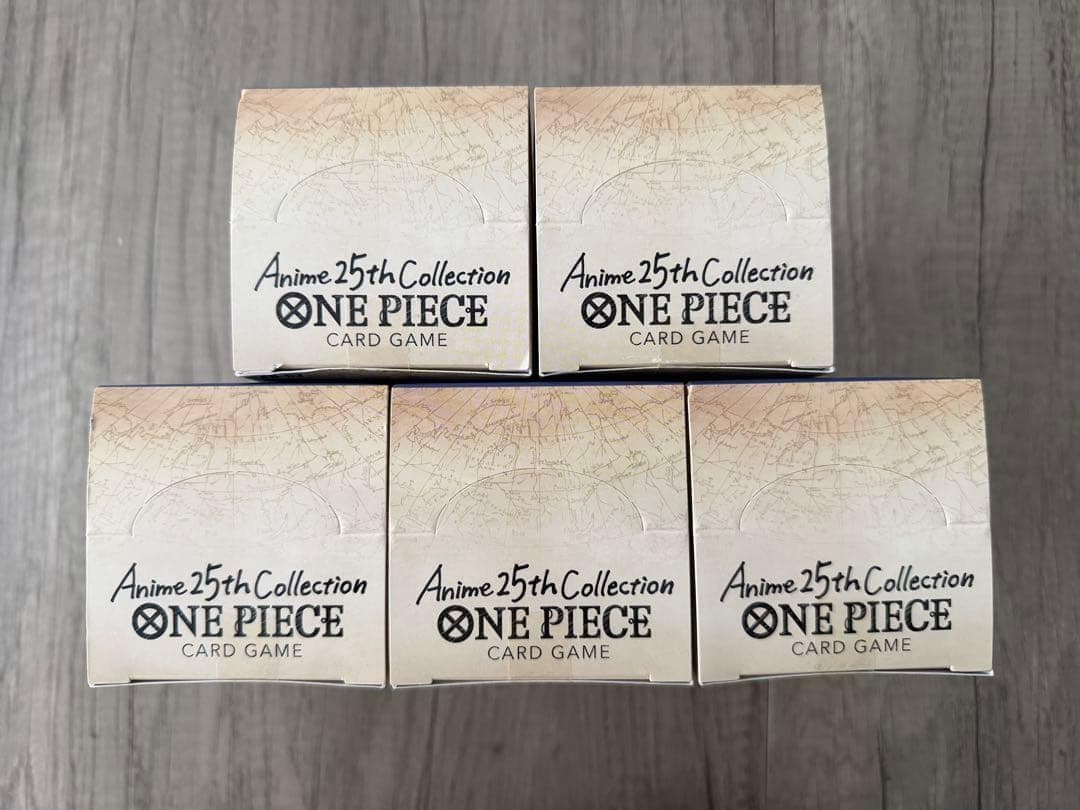 未開封BOX Anime25thCollection 5BOX ワンピース②