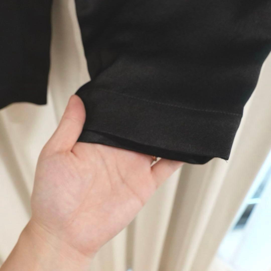 カレンソロジー curensology ダブルサテンタックパンツ 黒