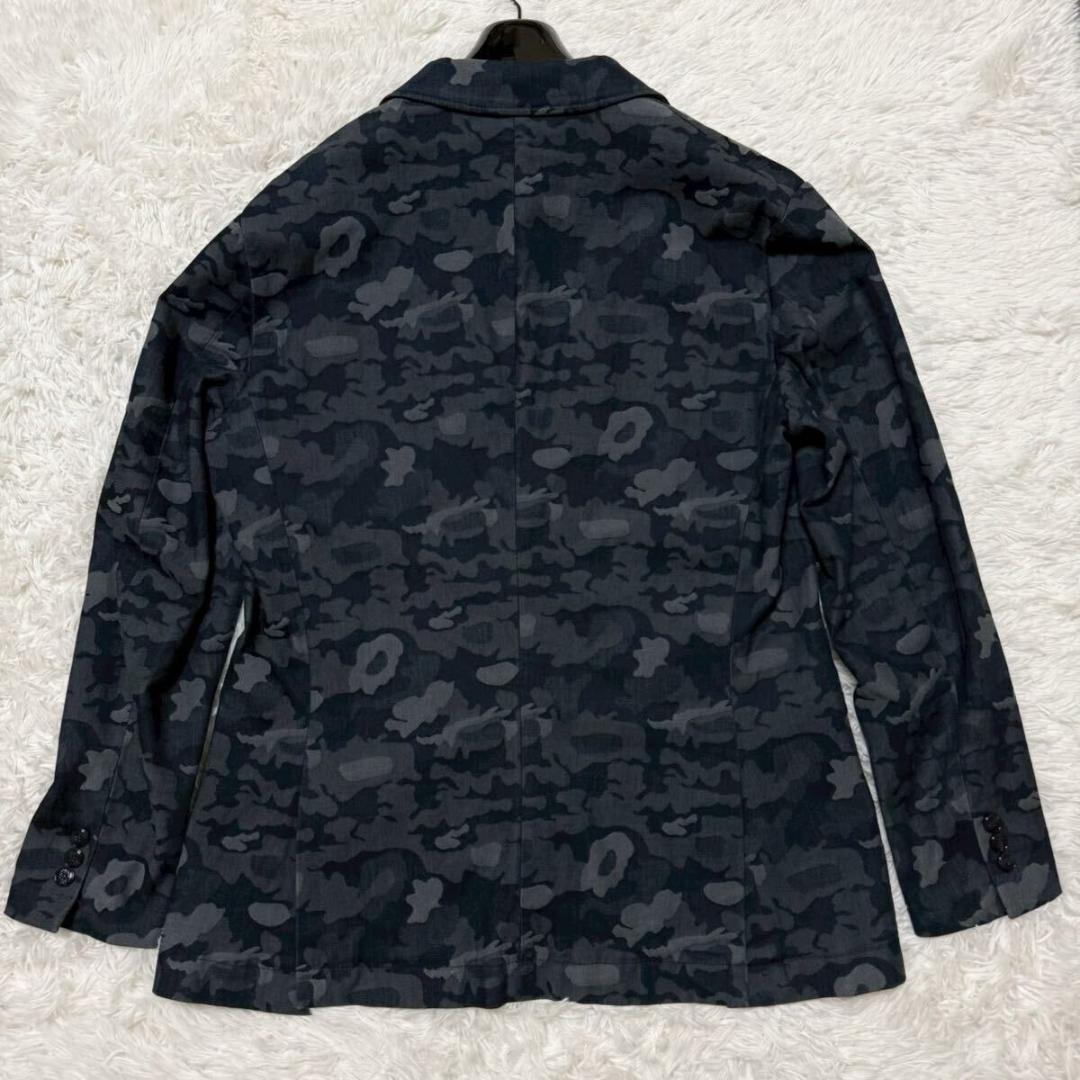 ✨未使用級/XL✨アルマーニエクスチェンジ テーラードジャケット 迷彩 デニム