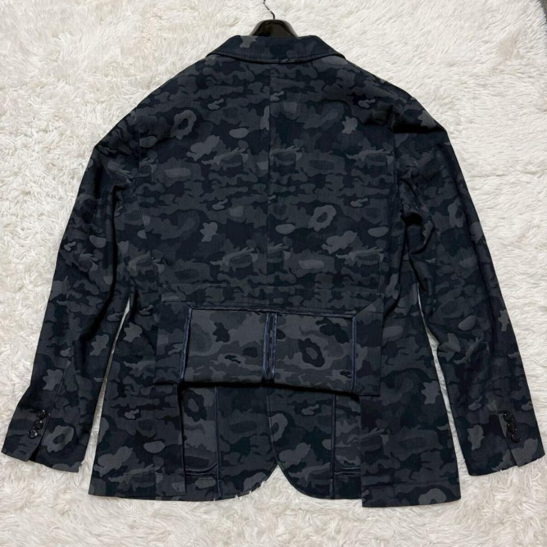 ✨未使用級/XL✨アルマーニエクスチェンジ テーラードジャケット 迷彩 デニム