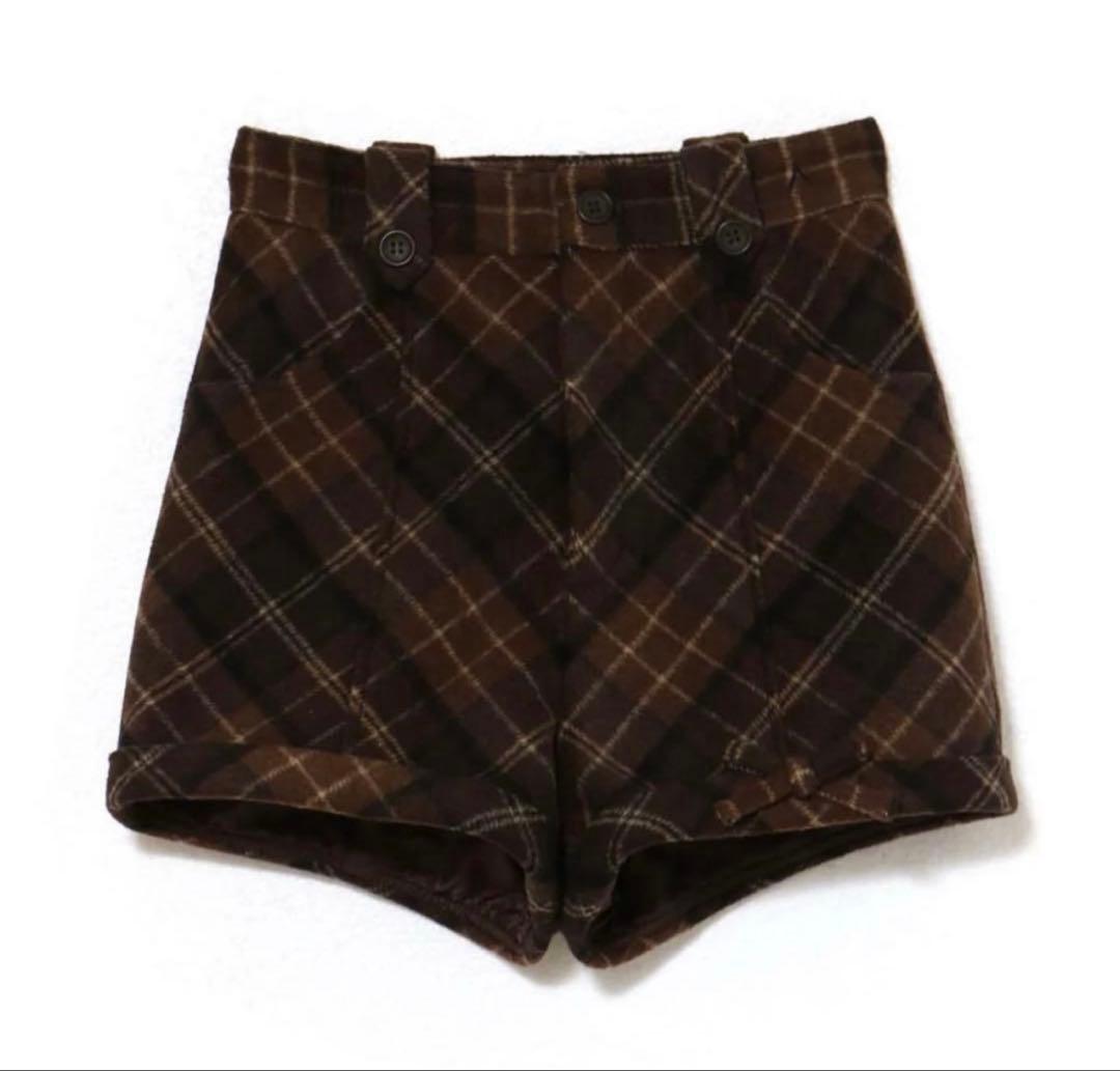 ANDMARY アンドマリー Ribbon check mini pants