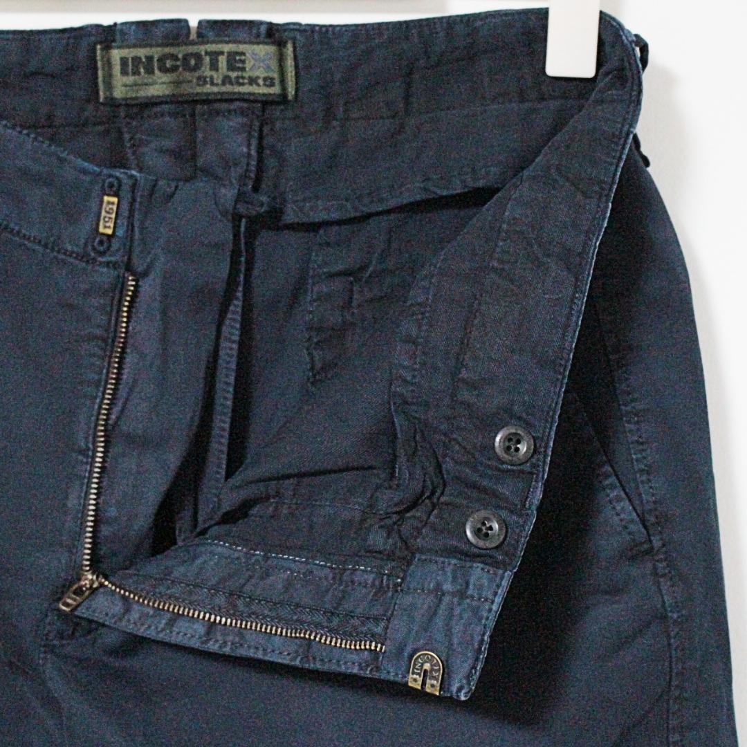新品 インコテックス ストレッチチノ スリムフィットパンツ XLサイズ（W90紺