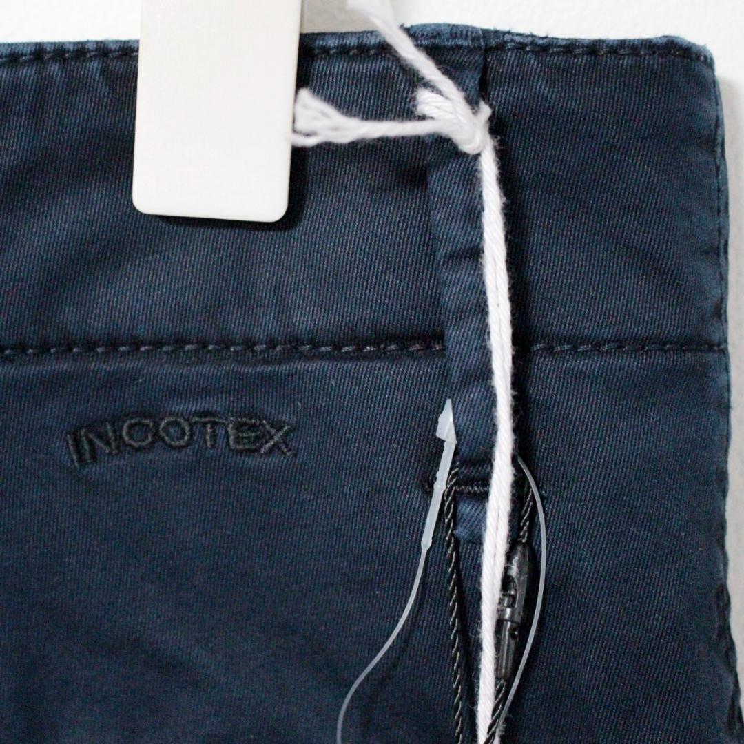 新品 インコテックス ストレッチチノ スリムフィットパンツ XLサイズ（W90紺