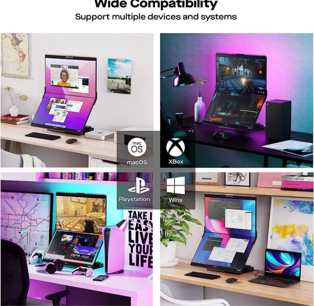 Geminos X タッチスクリーン デュアルモニター 24インチ 2画面