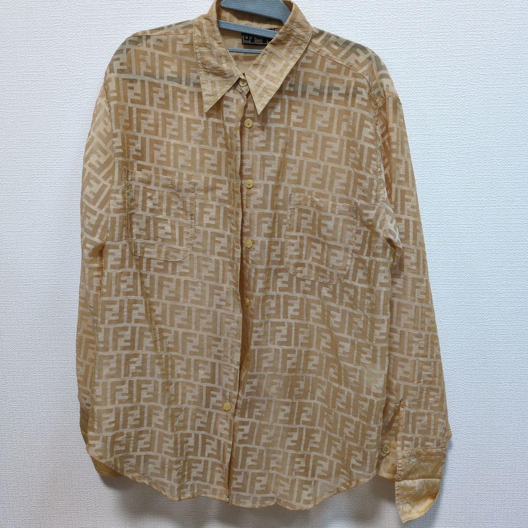 FENDI ロゴ　シースルー　シャツ　イタリア製