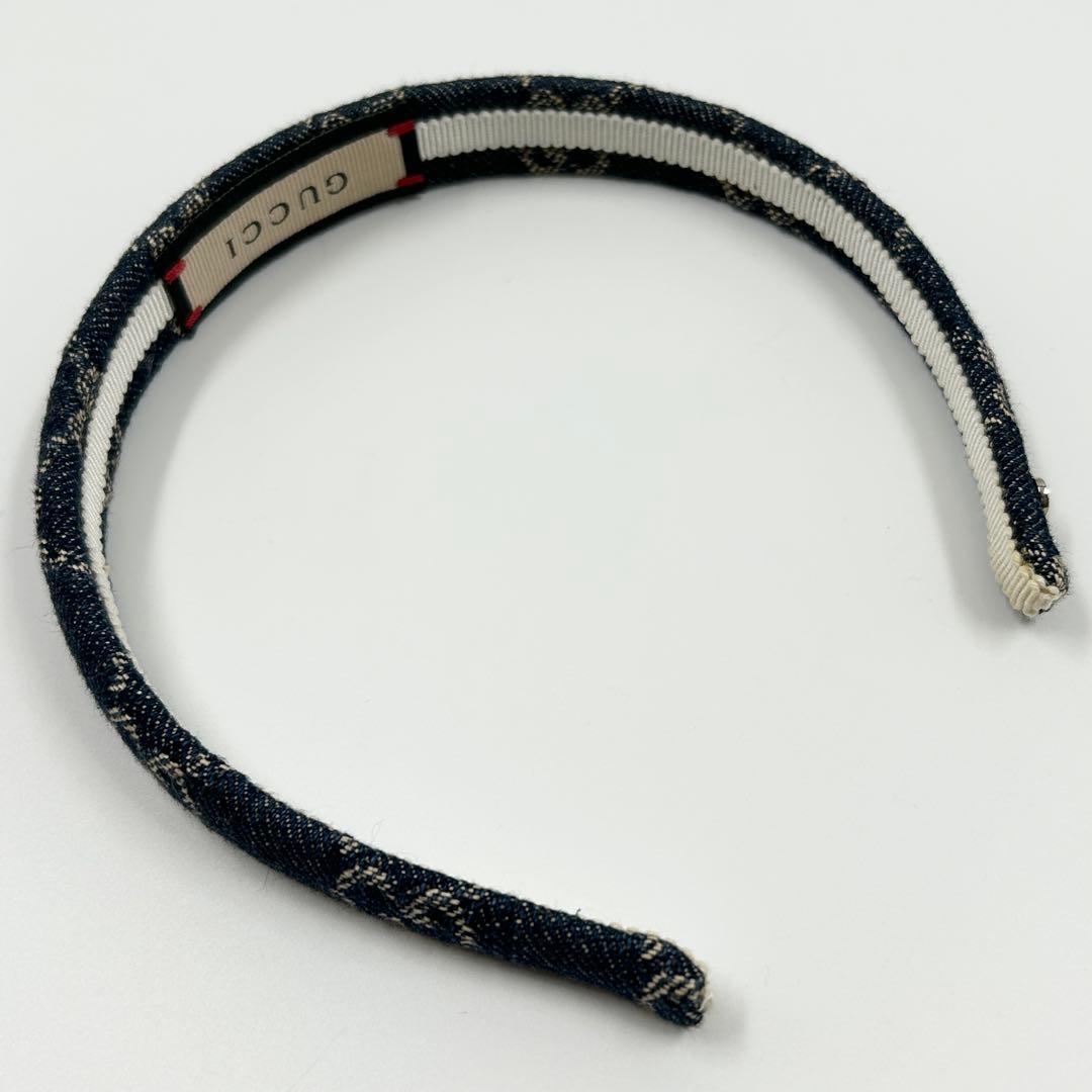 希少✨　グッチ　カチューシャ　エコウォッシュドデニム　マーモント　GGロゴ