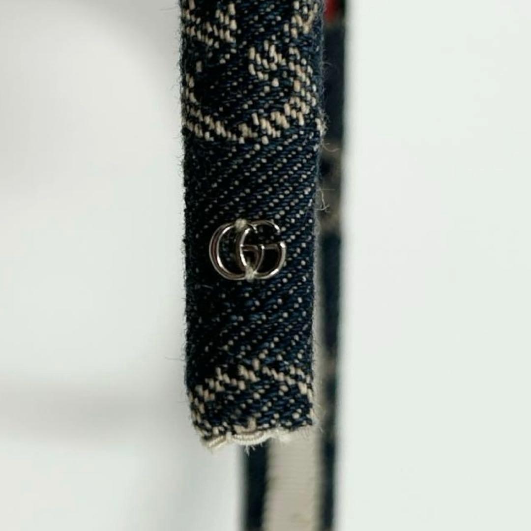 希少✨　グッチ　カチューシャ　エコウォッシュドデニム　マーモント　GGロゴ